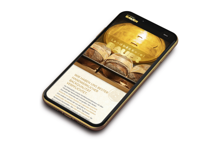 Landbäckerrei Bauer Webseite Responsive